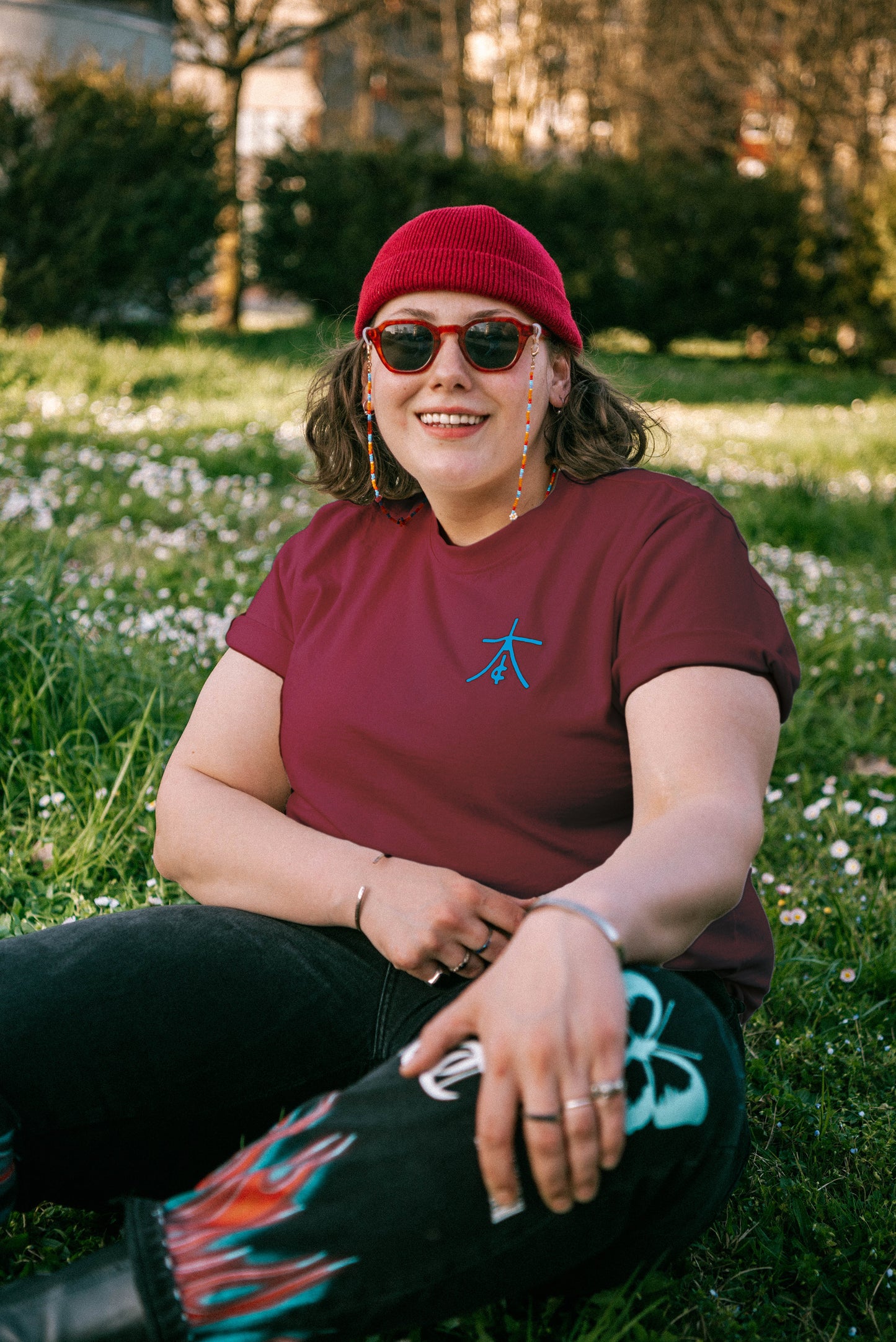 SAHARA T-shirt BURGUNDY