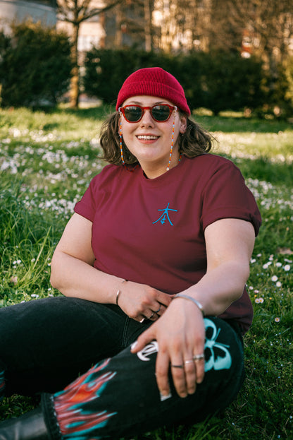 SAHARA T-shirt BURGUNDY